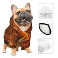 thumbnail image 3 of Fotbe Tennis Racket In Fire Print Small Dog Sweater Hoodies Pet Grey Hooded Soft Fleece Sweatshirts with Pocket Fall Winter Puppy Cat Sweaters Warm Clothes-Small, 3 of 7