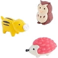 thumbnail image 2 of 3D Woodland Animal Erasers, Birthday, Stationery, 24 Pieces, 2 of 2