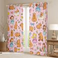 thumbnail image 2 of Erosebridal Kid Cute Capybara Black Out Curtains, Bow Princess Fairy Curtains Pack of 2 (42x63 Each), 2 of 6