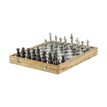 UPC: 0758647285501 | DecMode 15 x 2 Black Aluminum Traditional Game Set