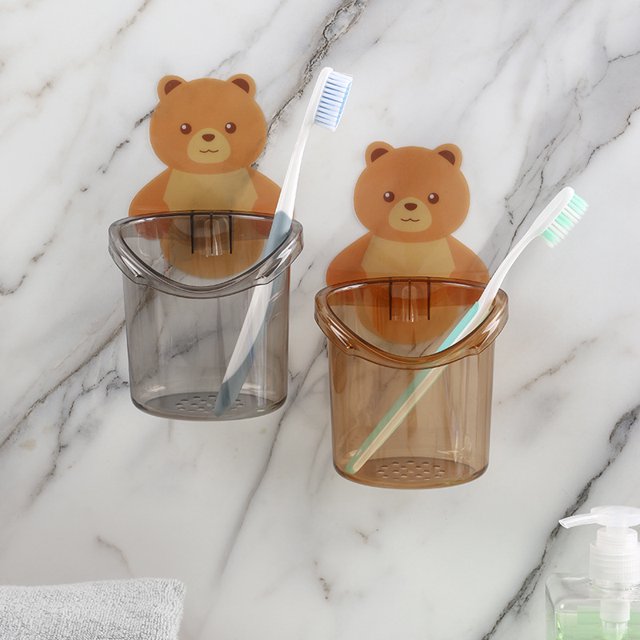 Juego de 2 vasos para cepillos de dientes de baño JAMW irrompibles suaves y duraderos Sencillez