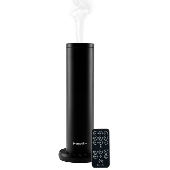 Homedics SereneScent Waterless Home Fragrance Diffuser, Use with Homedics SereneScent Oil, Patented Air Diffusion Technology, Clean & Natural Home Fragrance, Enhances Mood, For Large Rooms, black