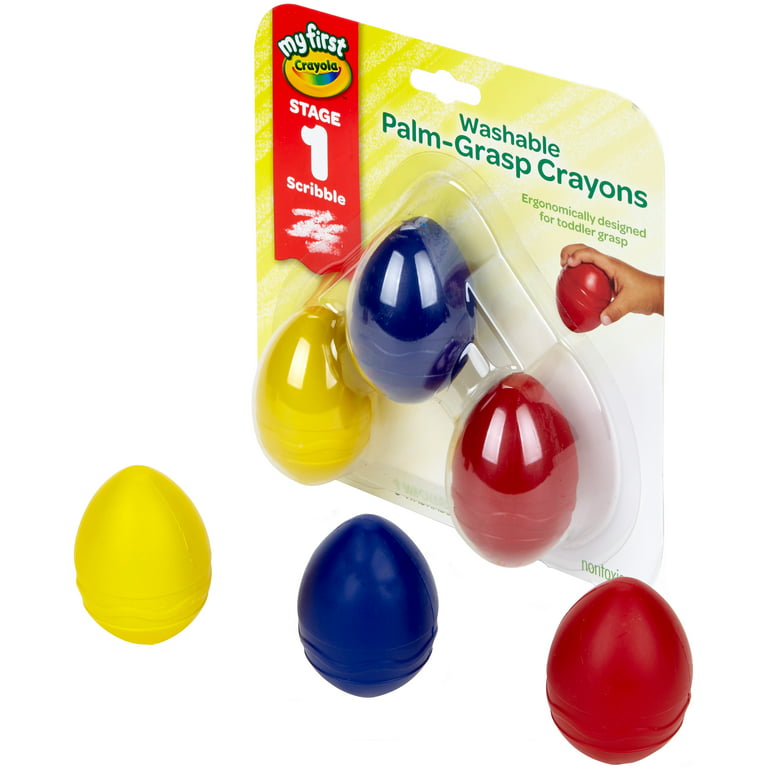 Crayola My First Crayola Washable Palm Grasp Crayons, Assorted Colors
