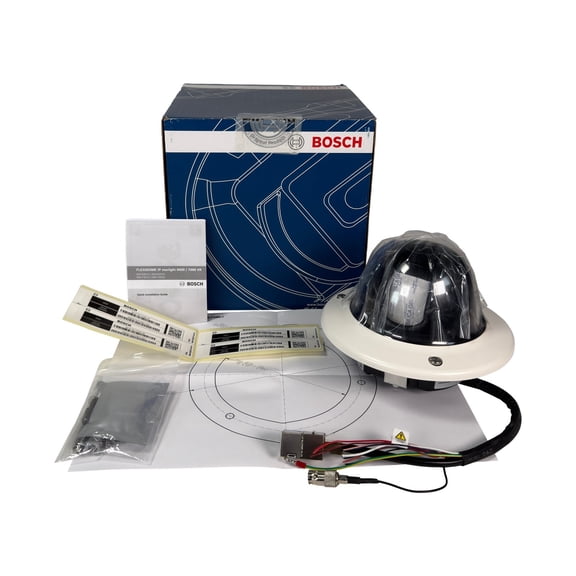 (Open Box) Bosch NIN-63023-A3 Automatic Motion Tracking 1920x1080 4 Channel Dome Surveillance Camera, White