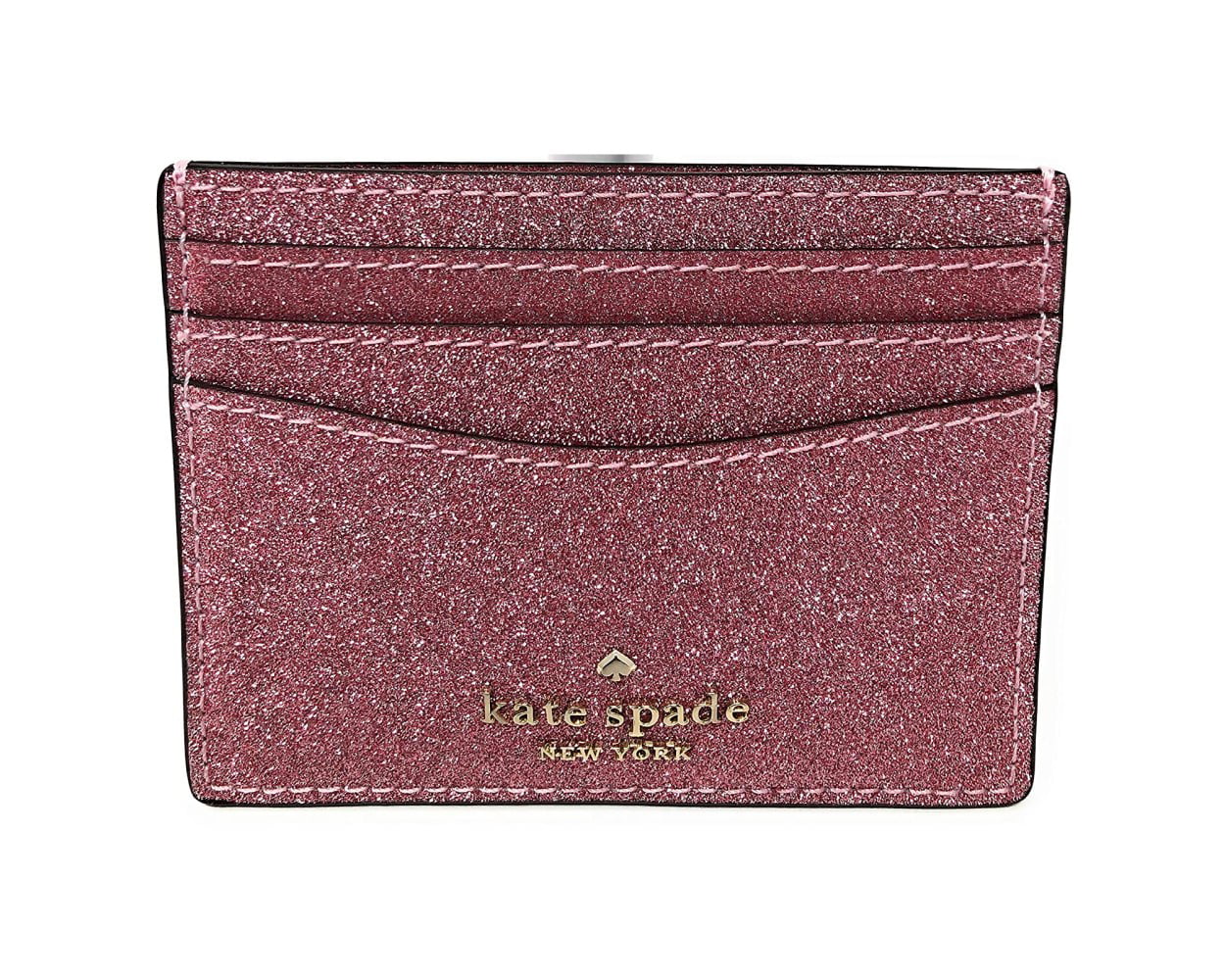 Spade Lola Joeley Glitter Card Holder Wallet Rose Pink Gift Box - Walmart.com
