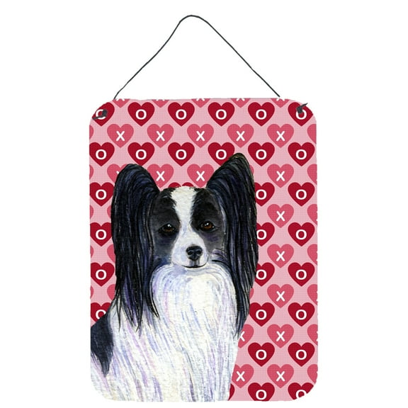 Carolines Treasures SS4505DS1216 Papillon Hearts Love and Valentines Day Portrait Wall or Door Hanging Prints 12WX16H