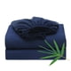 thumbnail image 1 of Sábana Ajustable Zaizaihome de Viscosa de Bambú Queen 400 Hilos Azul Marino, 1 of 8