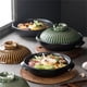thumbnail image 5 of Cuenco grande de cerámica coreana con tapa y plato, olla caliente for Dolsot Bibimbap, sopa, cazuela y arroz, 5 of 6