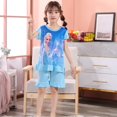 thumbnail image 1 of Conjunto de pijamas de Frozen Elsa Princess para niños Ropa de dormir Ropa de dormir Pijamas de verano de manga corta para niñas Traje Pijamas de dibujos animados delgados10 105-115cm Gao Jinjia LED, 1 of 2
