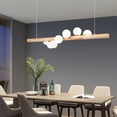 thumbnail image 3 of 7-Lights Gold Globe Chandelier Glass Globe Pendant Light, White Glass Shade Brass Linear Hanging Lighting Fixtures Pendant Light Fixture for Kitchen Island Bedroom, 3 of 8
