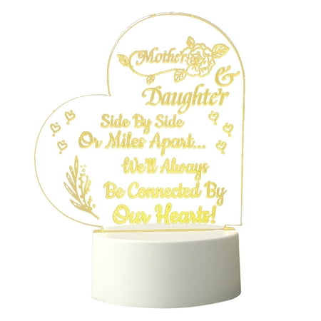 

GiliGiliso Clearance Mother s Day Gift-LED Acrylic 3D Mother s Day Greeting Gift Light Acrylic Greeting Mother s Day Gift Atmosphere Light (White Warm Light)