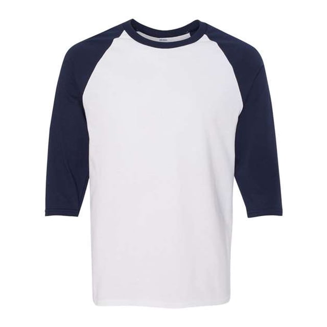 Playera de manga raglán Gildan 3/4 de color de contraste para hombre Grande