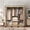 beige, variant on LISHBIE Portable Closet, Portable Wardrobe for Hanging Clothes, with 3 Hanging Rods, 6 Storage Shelves and 18 Side Pockets, Black Closet, Easy to Assemble, Sturdy and Stable