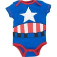 thumbnail image 2 of Marvel Avengers Captain America Cosplay Bodysuit and Pants Set Newborn to Infant, 2 of 5