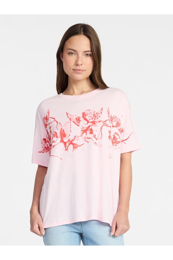 Valentine's Day Women's Cupid Cluster Graphic Tee from Way to Celebrate, Sizes S-XXXL