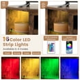 thumbnail image 6 of Spaco Fireplace Corner TV Stand with LED Lights and Smart APP Control for 50 Inches TV-Rustic Brown, Mid Century Modern TV Stand for Living Room Bedroom, 6 of 8