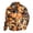 Orange, variant on Men's Stand Collar Sweatshirt with 3 Buttons & Camouflage Print, Outdoor Casual Fleece Top for Streetwear, Christmas, Fall Winter, Hiking and Urban Exploration,Dark Green,L