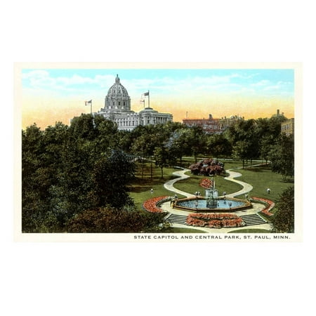 State Capitol and Park, St. Paul, Minnesota Print Wall