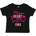 thumbnail image 3 of Inktastic My Heart Belongs to My Oma Boys or Girls Toddler T-Shirt, 3 of 5