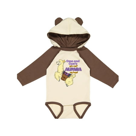 

Inktastic Cute Jumping Alpaca Oma and Opa s You Say ALPACA my Bags Gift Baby Boy or Baby Girl Long Sleeve Bodysuit