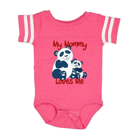 

Inktastic My Mommy Loves Me Panda Gift Baby Boy or Baby Girl Bodysuit