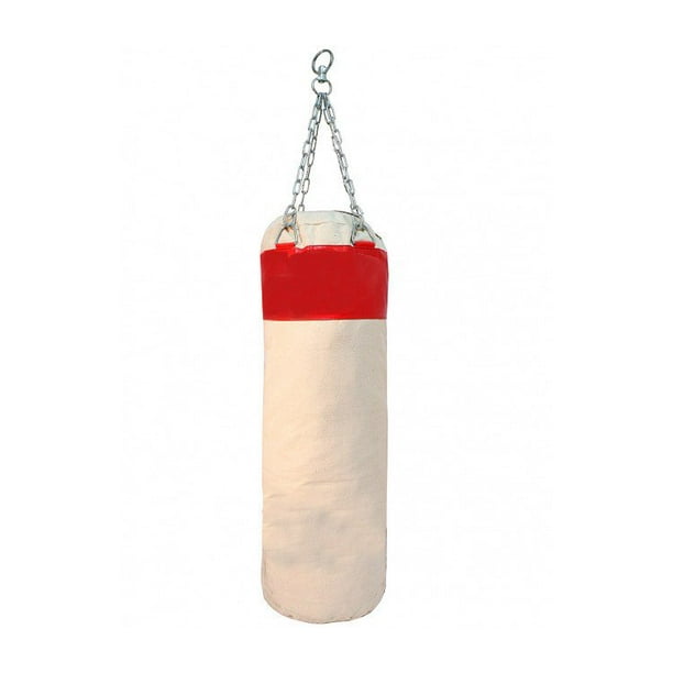New Canvas Boxing Punching Bag with Chains Red