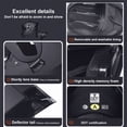 thumbnail image 6 of DOCRELD Bluetooth Modular Motorcycle Helmet,Motorcycle Helmet,DOT Approved,Dual Visor Full Face Flip up Integrated Motorcycle Helmets,Built-in Dual Speaker Microphone,Waterproof Adults Men Women, 6 of 7