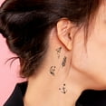 thumbnail image 6 of Wrapables Tiny Small Temporary Finger and Hand Tattoos for Women, 10 Sheets, Astrology Nature, 6 of 7
