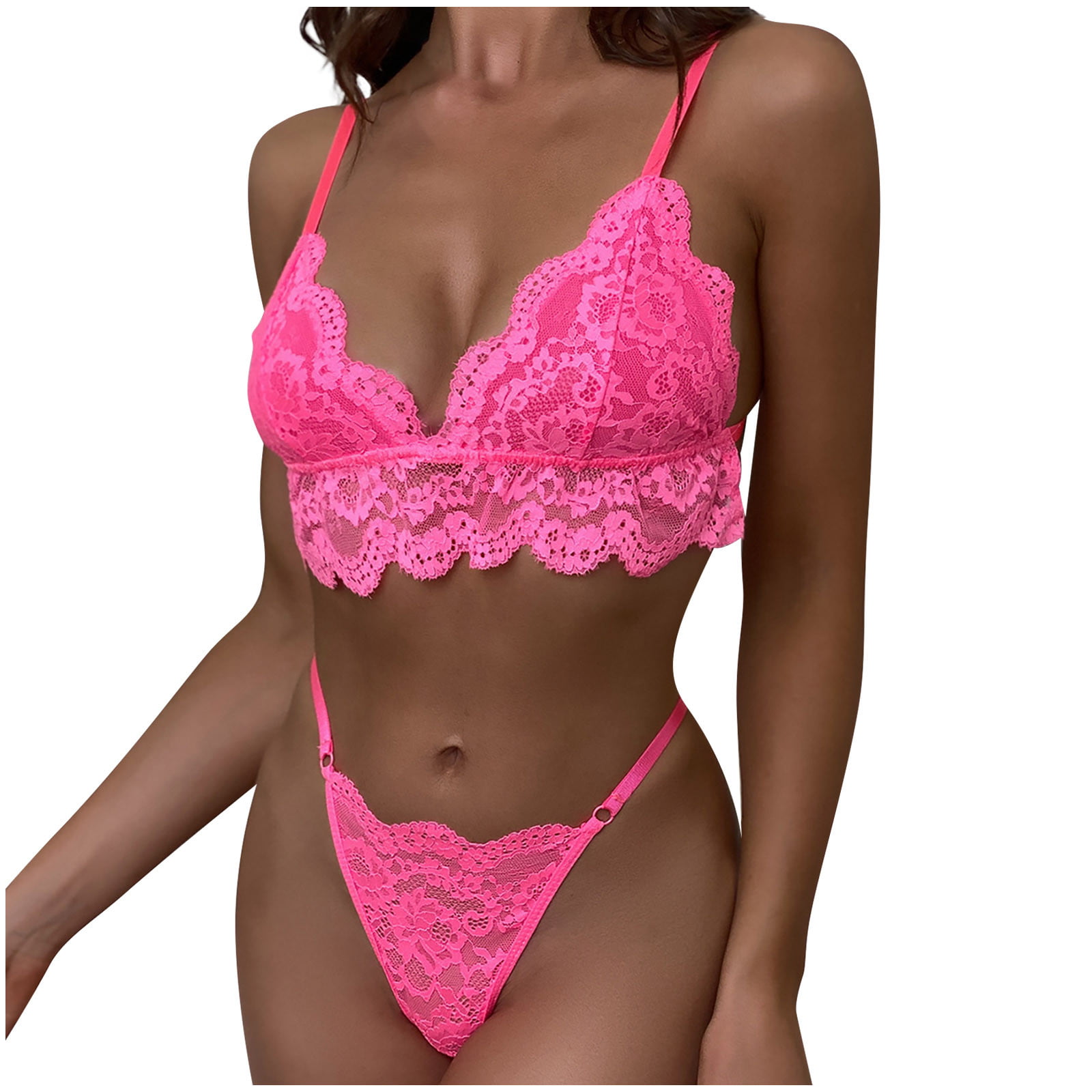 Plus Size Lingerie for Women Sexy Ladies Cute Girl Solid Erotic Lingerie Sexy Lace Bra And Panties Split Suit Women