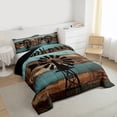 thumbnail image 3 of Feelyou Rustic Farmhouse Twin Comforter Sets, Wooden Plank Cabin Bedding Set, 2 Pieces, 3 of 8