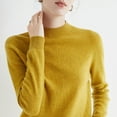 thumbnail image 4 of 25 autumn and winter new seamless first-line ready-to-wear with semi-turtleneck 100 pure wool sweater women's long-sleeved knitted bottoming shirt, 4 of 9