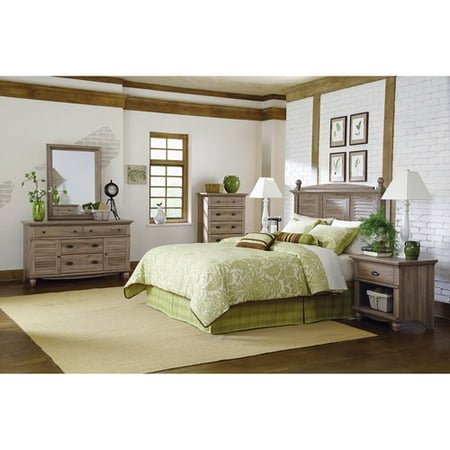 Sauder Harbor View Full Queen Headboard Salt Oak Finish