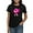 Black, variant on CafePress - Breast Cancer Ribbon And Heart Women's Dark T Shir - Women's Traditional Fit Dark T-Shirt