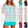 thumbnail image 3 of SOOMLON Tankini Women Plus Size Crew Neck Sleeveless Paddded Swimsuit with Boy Shorts Solid Color Summer Beach Swimwear, 3 of 9