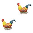 thumbnail image 3 of Transemion Resin Statue Chicken Statue Decorative Backyard Patio for Lawn Lying Position S 2Set, 3 of 6