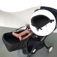 thumbnail image 1 of Reposapiés extensible para cochecito de bebé, asiento extendido, negro, transpirable, fácil de instalar, resistente, accesorio de soporte para pies, 1 of 8