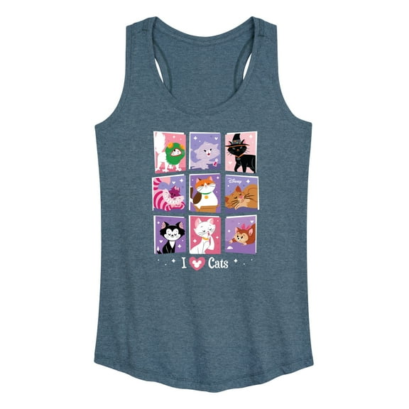 Disney Classics - Cats & Dogs - Grid Of Assorted Cats - Women's Racerback Tank Top