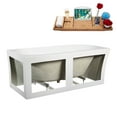 thumbnail image 2 of 59" Streamline B-360-123-BL Soaking Freestanding Tub and Tray With Internal Drain in Matte Black, 2 of 10