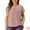 Pink, variant on DARING DIVA Women's Plus Pleated Front Key Hole Neck Loose Fit Top 1X Green