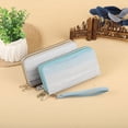 thumbnail image 4 of Cartera de mujer, cartera larga con doble cremallera esmerilada, cartera de mano con degradado de color, cartera para múltiples tarjetas, bolso de mujer, 4 of 6