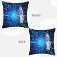 thumbnail image 7 of Velvet Decorative Throw Pillow Covers Set of 2, Soft Square Cushion Cover with Invisible Zipper Binary Code Cyborg Robot Printing, 16"x16", 7 of 7