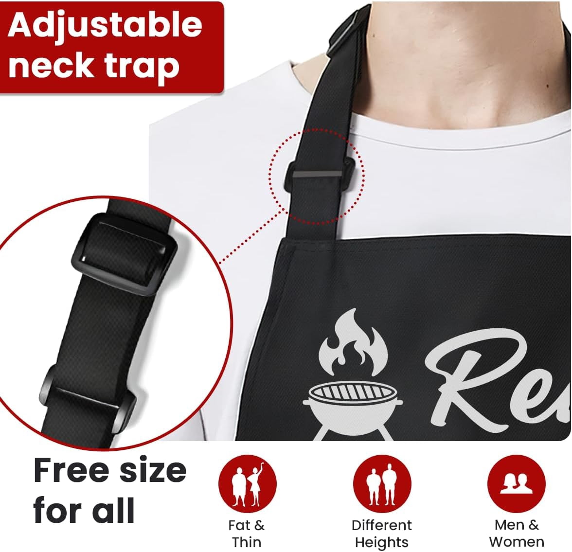 Funny Apron for Dad - Birthday Father’s Day Cooking Grilling Gifts for Mens