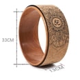 thumbnail image 2 of Cork Yoga Wheel for Yoga Poses and Backbends Inversions Wood-Effect and Mandala Print, Yoga Prop Wheel, 2 of 6