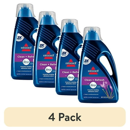 (4 pack) BISSELL Clean + Refresh with Febreze Freshness Spring & Renewal Formula, 1052, 60 fl oz