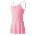 thumbnail image 4 of hengsof Girls' Ballet Leotard Solid Color Sleeveless Halter Tulle Dress Gymnastics Dance Training Leotard Sleeveless V Neck Leotard Suitable for Girls Aged 3-15, 4 of 8
