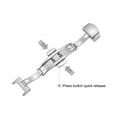 thumbnail image 3 of Folding Watch Clasp Push Button Quick Release for 12mm Leather Watchband Silver Tone, 3 of 5