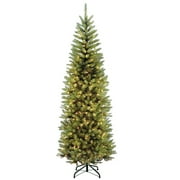 7 1/2' Kingswood Fir Pencil Hinged Tree with Light Parade RGB LED Lights + PowerConnect