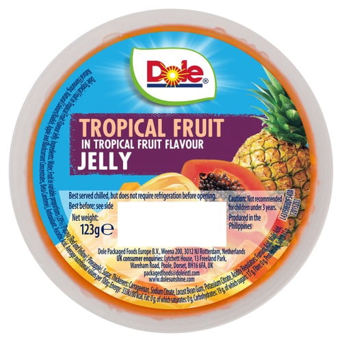 Dole Tropical Fruit in Jelly Pot 123g, British Import (Pack of 3)