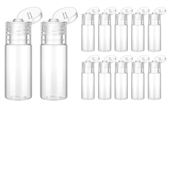 BPPEG 12Pcs 15Ml/0.5Oz Small Travel Tube Bottles Travel Size Make Up Sample Containers Leak Proof Clear Plastic Mini Cosmetic Bottles Refillable Empty Lotion Squeeze Bottle for Liquid Toiletries