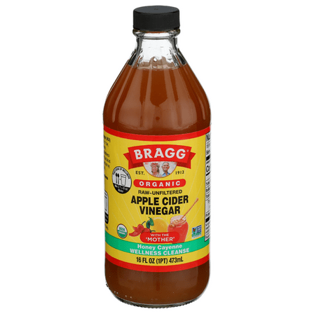 Bragg Organic Apple Cider Vinegar with Honey and Cayenne 16 fl oz (Pack of 6)